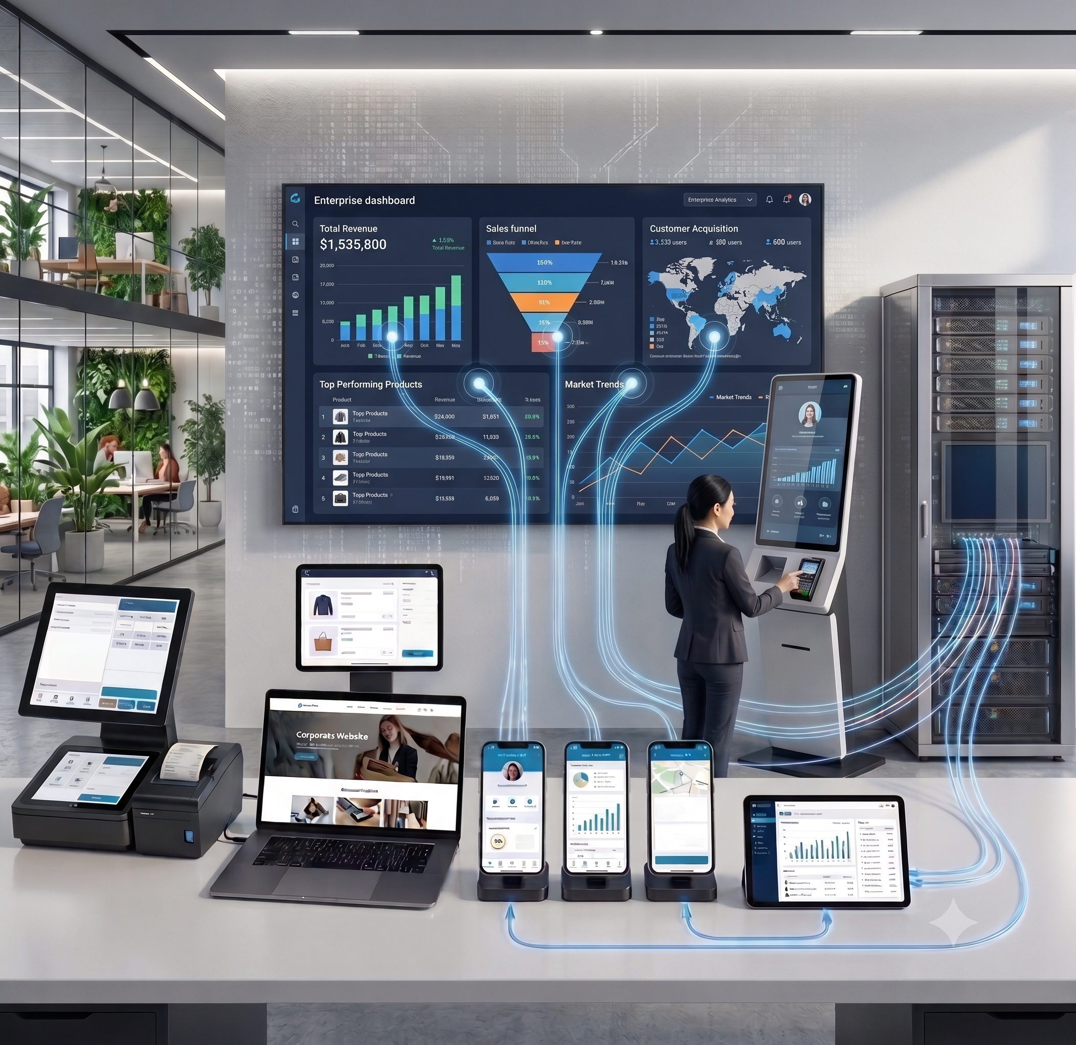 BOSS integrated retail technology with POS, e-commerce and analytics working together